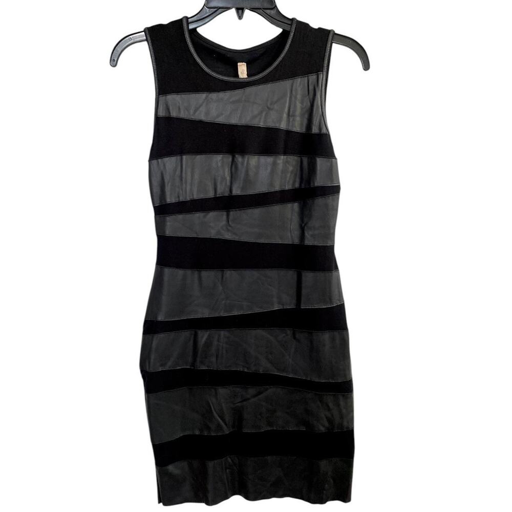 Bailey 44 Bodycon Faux Leather Mini Dress X-Small - Picture 3 of 7